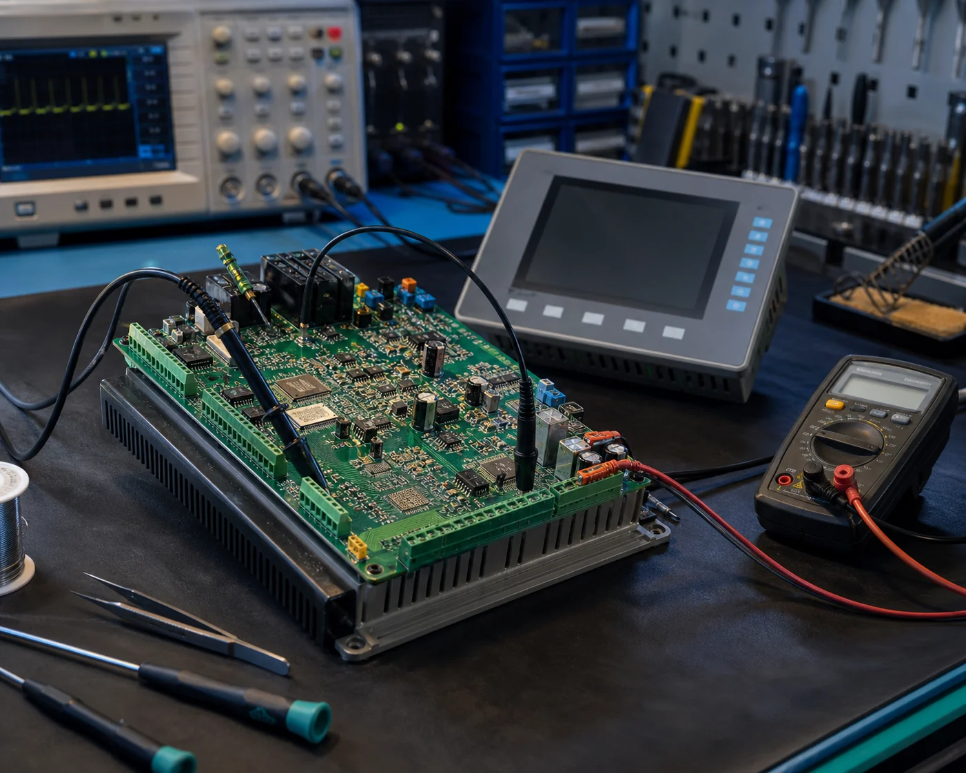 Industrial electronics repair workstation