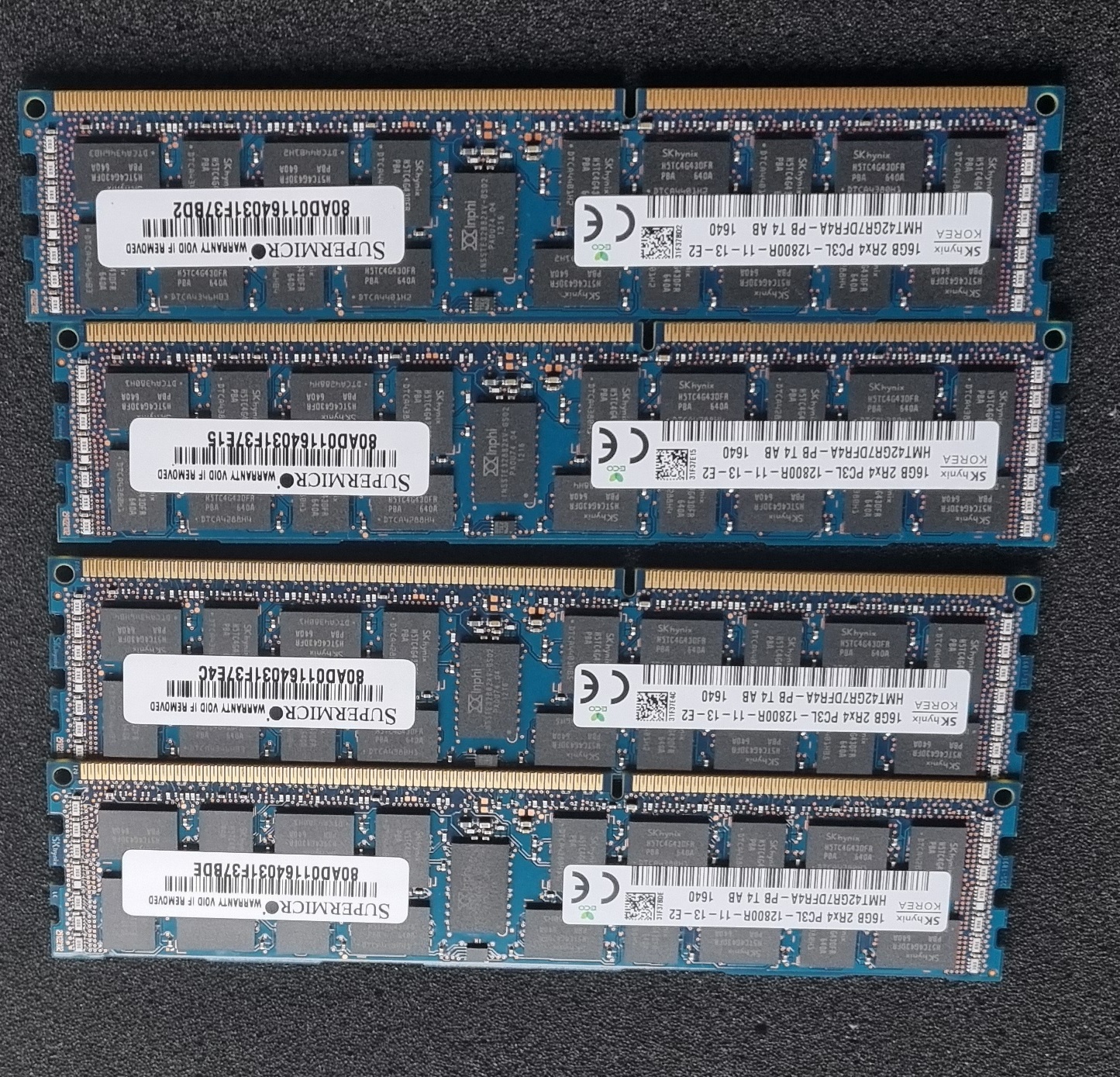 SK hynix 4x16GB DDR3L ECC RDIMM 1600MHz (HMT42GR7BFR4A-PB)