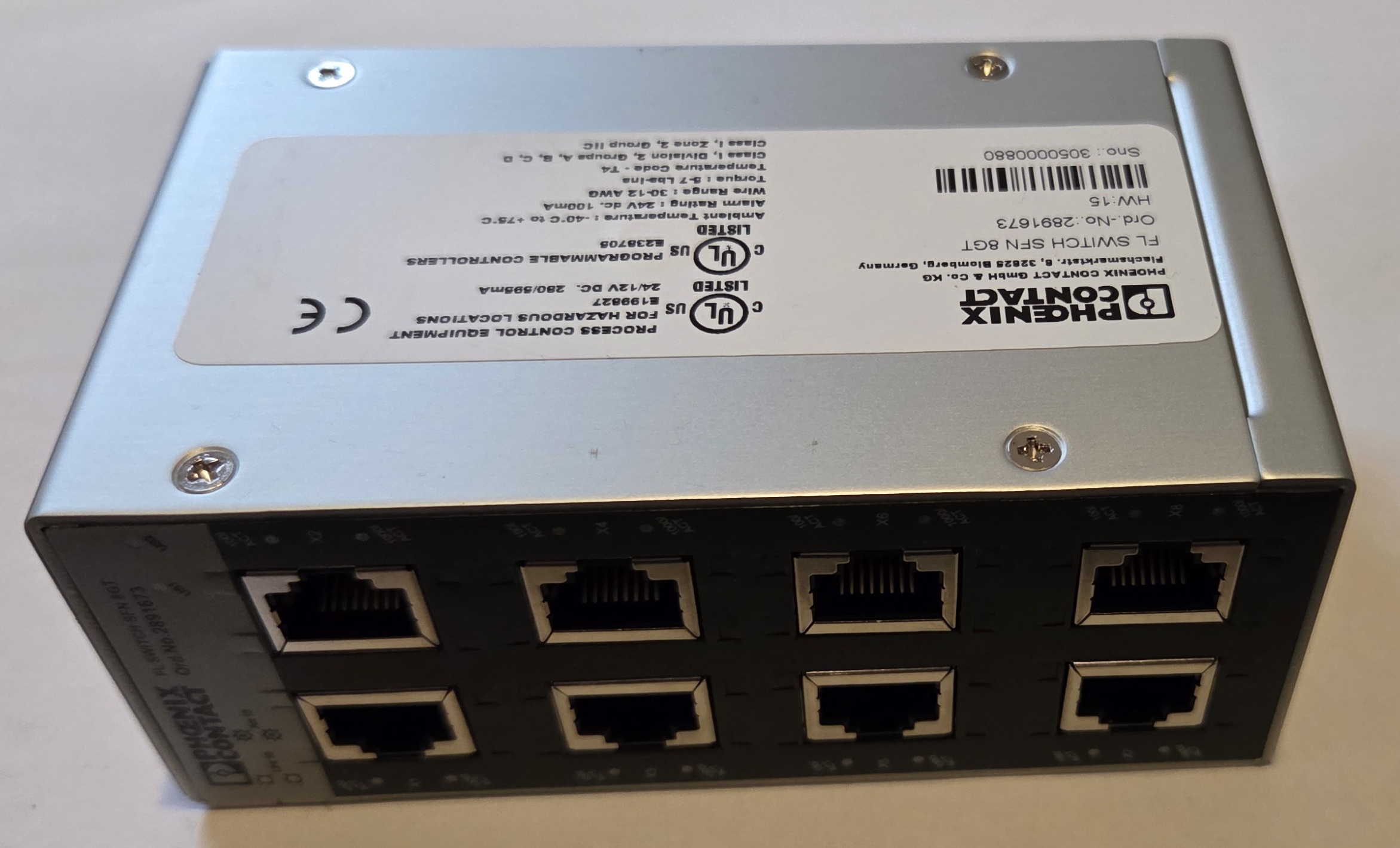Phoenix SWITCH SFN 8GT Industrial Ethernet Switch