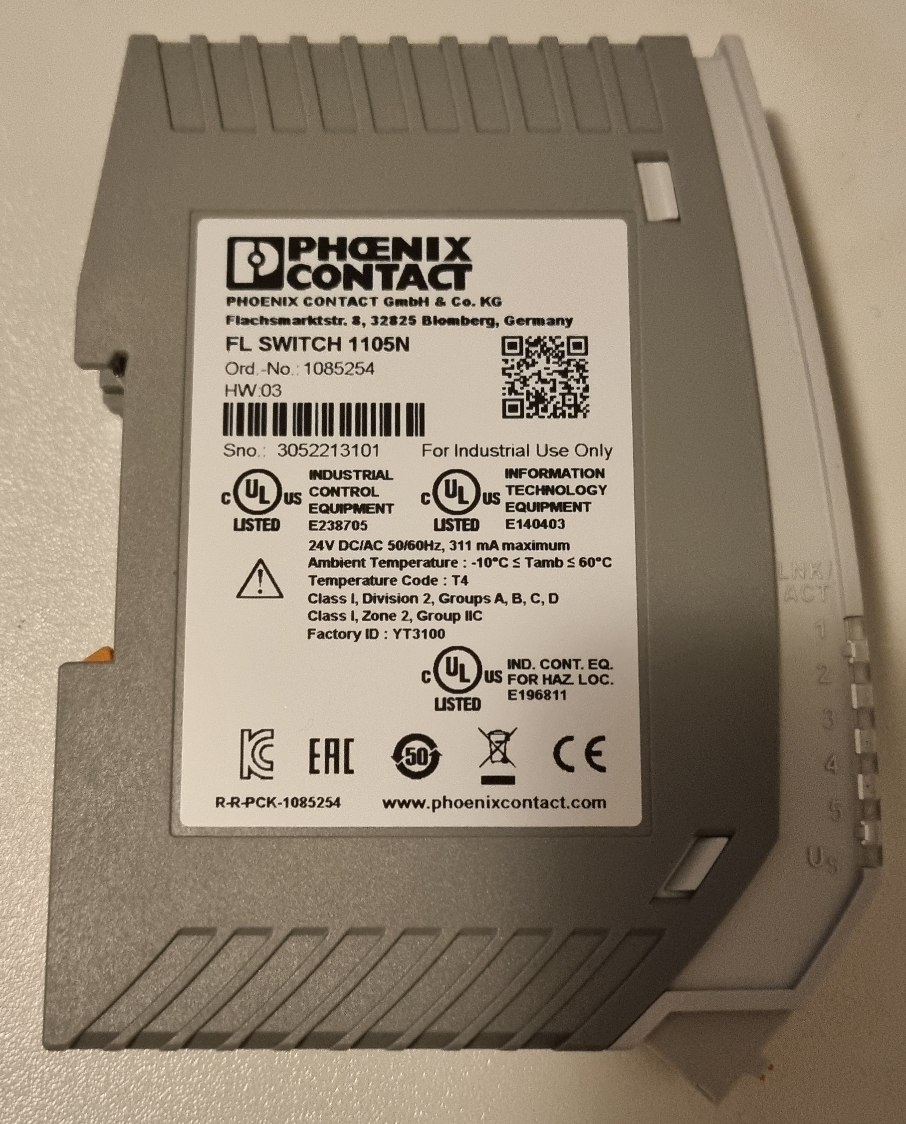 PHOENIX CONTACT FL SWITCH 1105N - Industrial Ethernet Switch